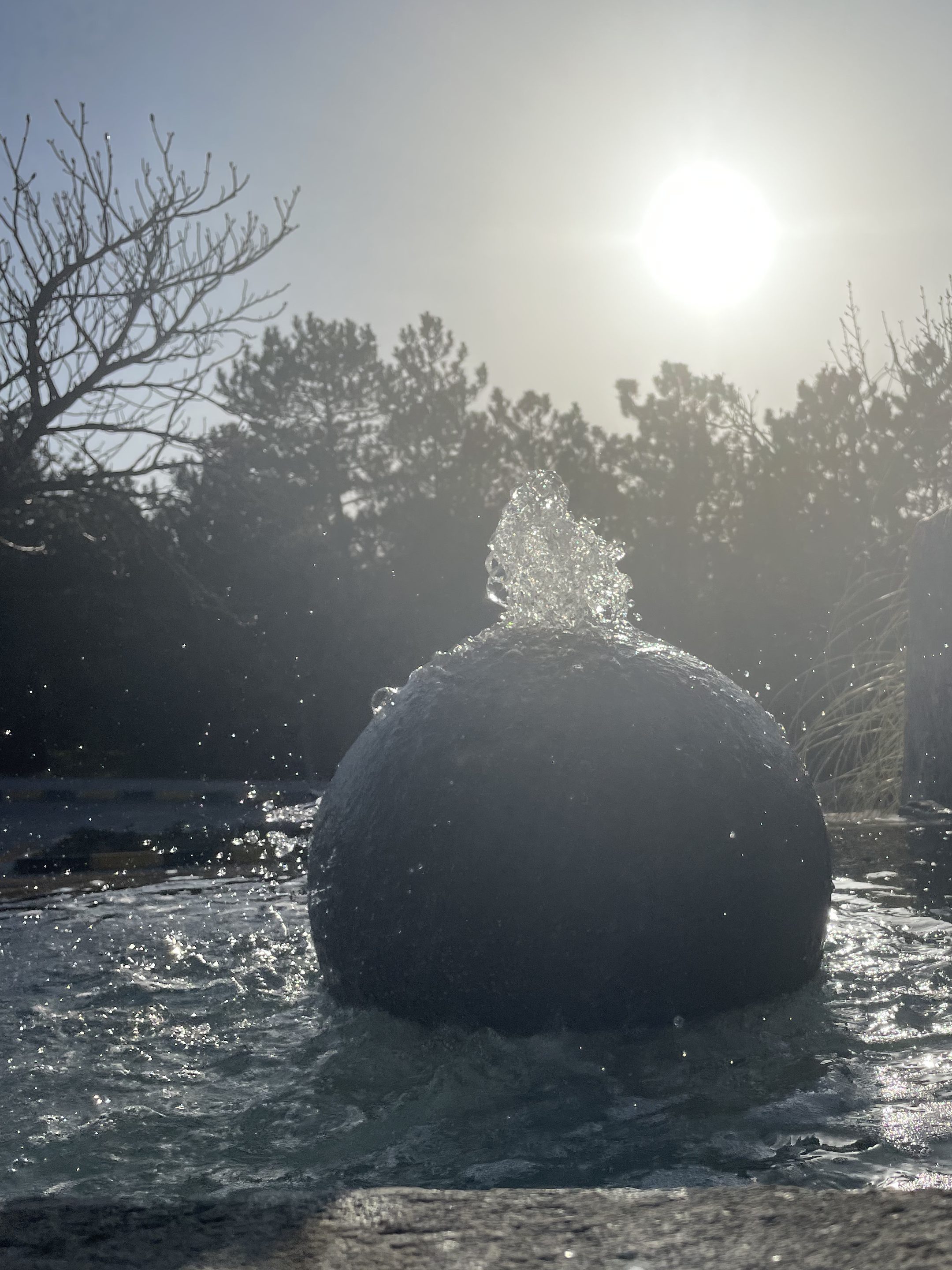 Stone Waterfalls in front of METU Yüksel Proje Lecture Hall