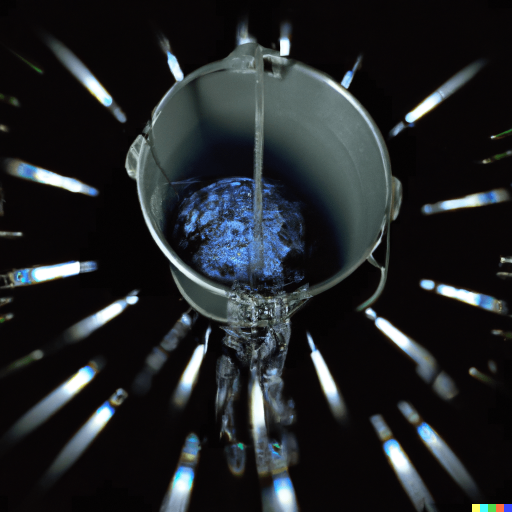 Newton&rsquo;s rotating bucket